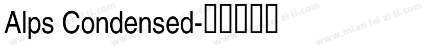 Alps Condensed字体转换